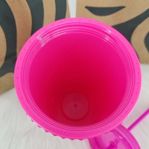 Starbucks Halloween Fall 2021 Release Neon Pink Studded Cold Cup Limited Edition - Picture 3 of 5